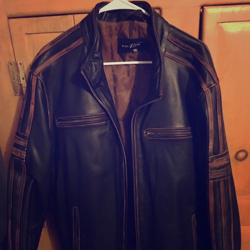 Leather, new design motorcycle jacket.